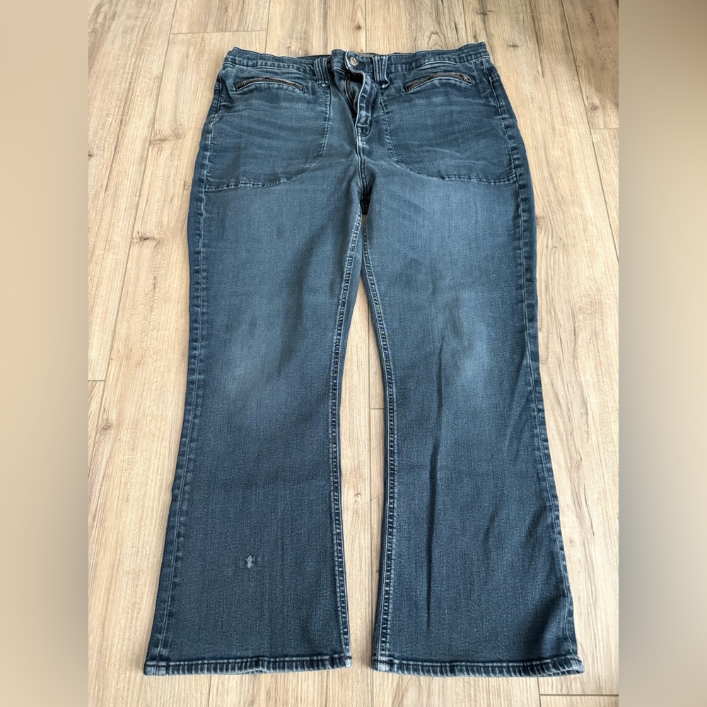 J. Crew Point Sur Women's 10 Demi Boot Jeans Size 34 Small Flaw